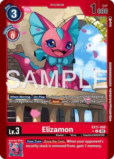 Elizamon (Limited Foil) EX11-008 C Dawn of Liberator Digimon card