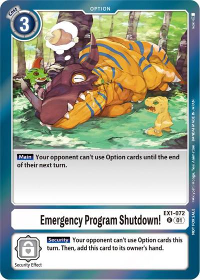 Emergency Program Shutdown Blast Ace Double Pack Set EX1-072 R Classic Collection Digimon card