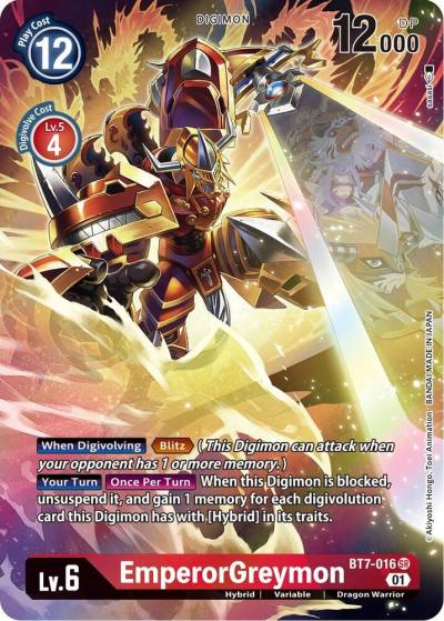 EmperorGreymon Alternate Art BT7-016 SR Next Adventure Digimon card