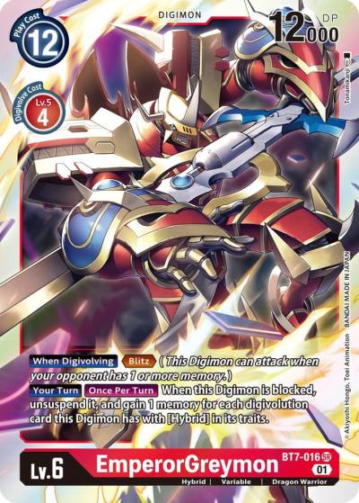 EmperorGreymon BT7-016 SR Next Adventure Digimon card