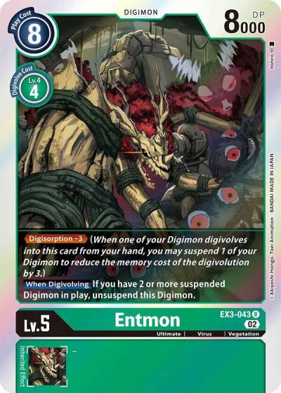Entmon EX3-043 R Draconic Roar Digimon card