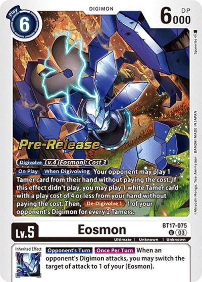 Eosmon BT17-075 U Secret Crisis Pre-Release Cards Digimon card