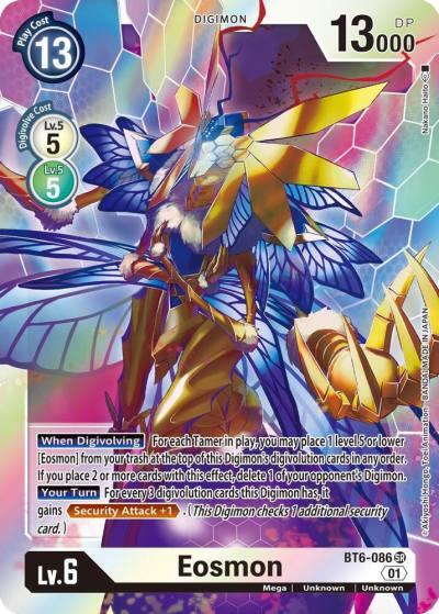 Eosmon BT6-086 SR Double Diamond Digimon card