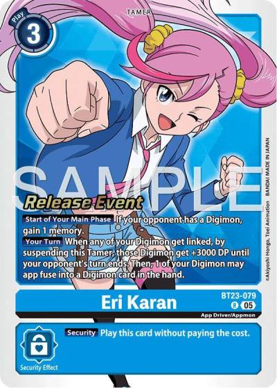 Eri Karan BT23-079 R Hackers' Slumber Release Event Cards Digimon card
