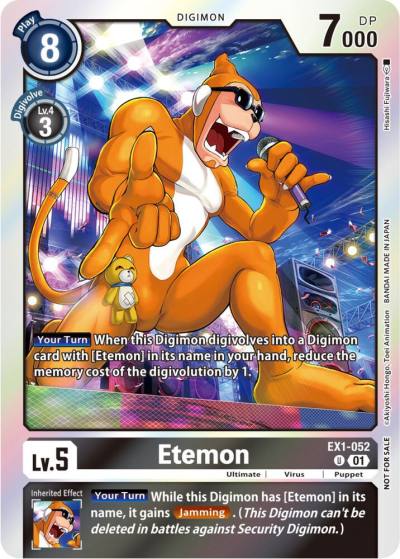 Etemon Blast Ace Double Pack Set EX1-052 U Classic Collection Digimon card