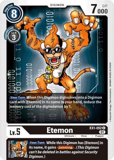 Etemon EX1-052 U Classic Collection Digimon card