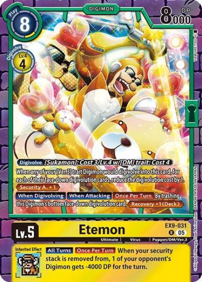 Etemon EX9-031 R Versus Monsters Digimon card