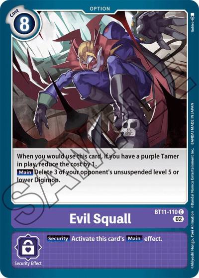 Evil Squall BT11-110 C Dimensional Phase Digimon card