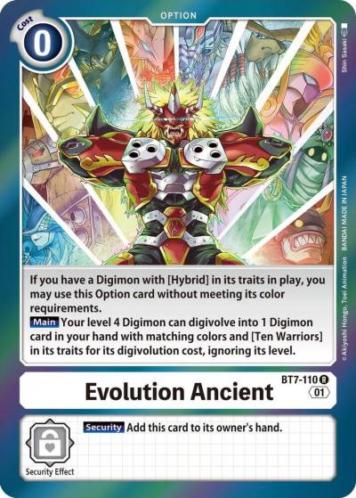 Evolution Ancient BT7-110 R Next Adventure Digimon card