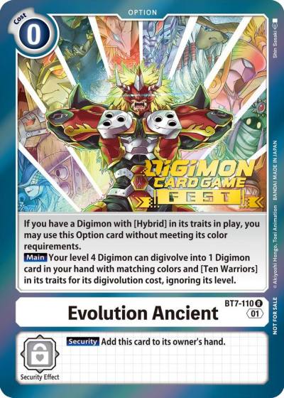Evolution Ancient Digimon Card Game Fest 2022 BT7-110 R Next Adventure Digimon card