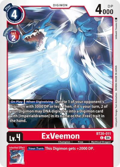 ExVeemon BT20-011 C Release Special Booster 2.5 Digimon card