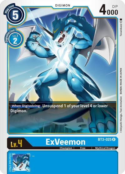 ExVeemon BT3-025 R Release Special Booster 1.5 Digimon card
