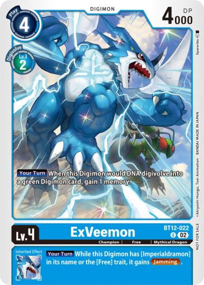 ExVeemon NYCC 2023 Demo Deck BT12-022 U Digimon Demo Deck Exclusive Cards Digimon card