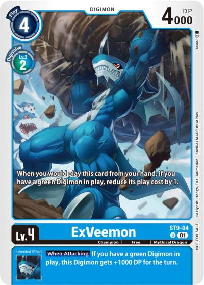 ExVeemon NYCC 2023 Demo Deck ST9-04 U Digimon Demo Deck Exclusive Cards Digimon card