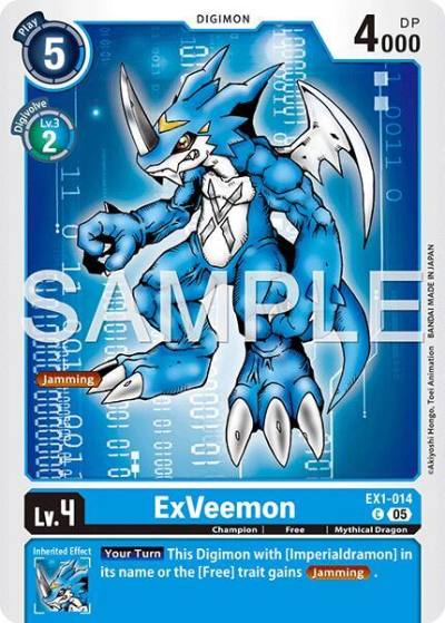 ExVeemon Reprint EX1-014 C Advanced Booster Digimon Generation Digimon card