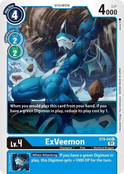 ExVeemon ST9-04 U Starter Deck 09: Ultimate Ancient Dragon Digimon card