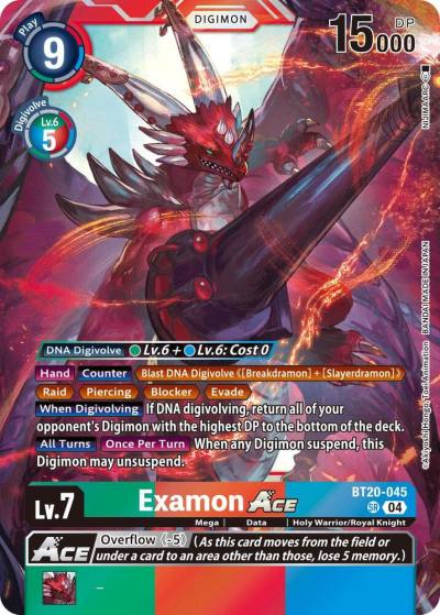 Examon ACE BT20-045 SR Release Special Booster 2.5 Digimon card