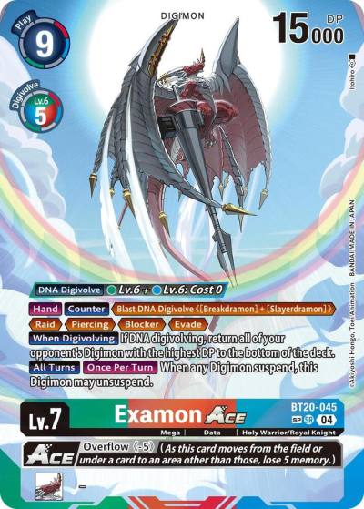 Examon ACE Textured BT20-045 SR Release Special Booster 2.5 Digimon card