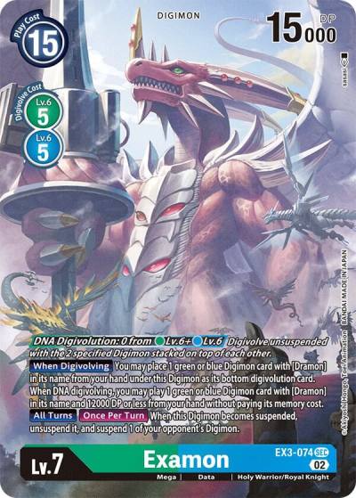 Examon Alternate Art EX3-074 SEC Draconic Roar Digimon card