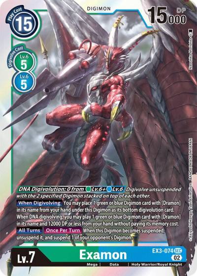 Examon EX3-074 SEC Draconic Roar Digimon card
