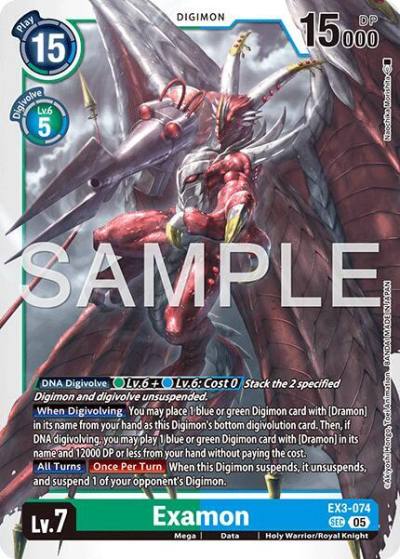 Examon Reprint EX3-074 SEC Advanced Booster Digimon Generation Digimon card