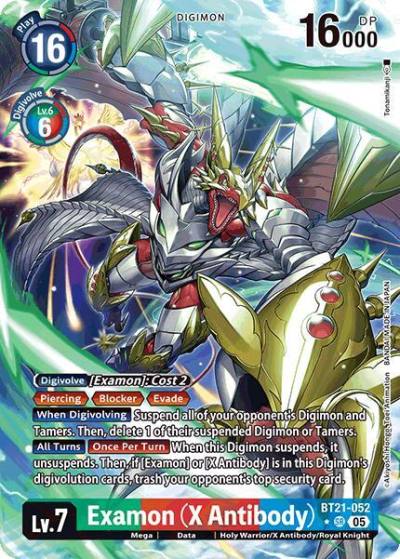Examon X Antibody Alternate Art BT21-052 SR World Convergence Digimon card