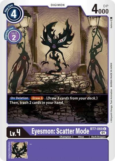 Eyesmon Scatter Mode BT7-069 C Next Adventure Digimon card