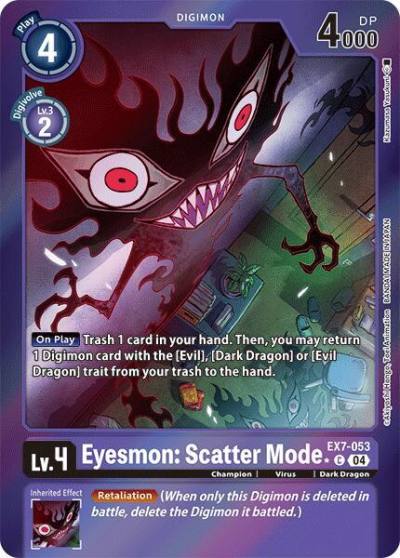 Eyesmon Scatter Mode Foil EX7-053 C Digimon LIBERATOR Digimon card