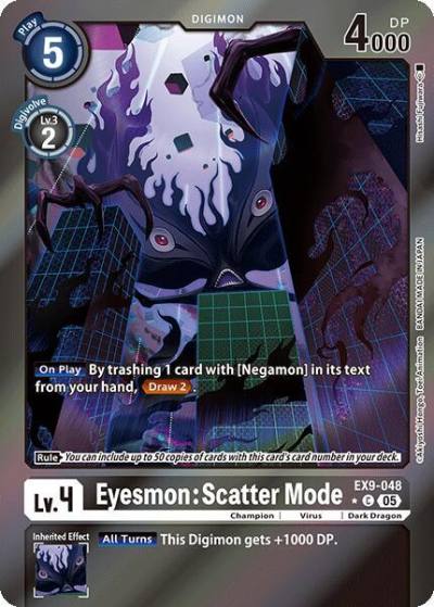 Eyesmon Scatter Mode Limited Foil EX9-048 C Versus Monsters Digimon card