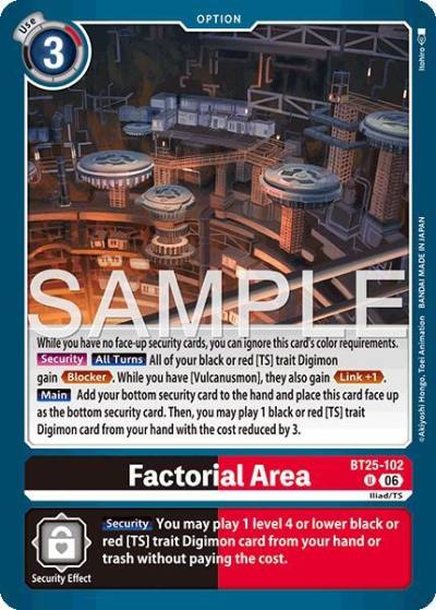 Factorial Area BT25-102 U Dual Revolution Digimon card
