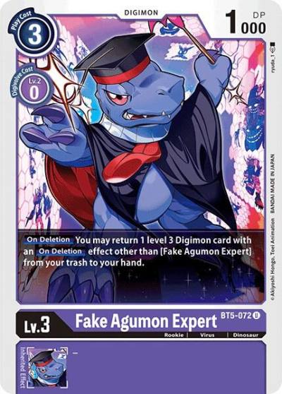 Fake Agumon Expert BT5-072 U Battle of Omni Digimon card