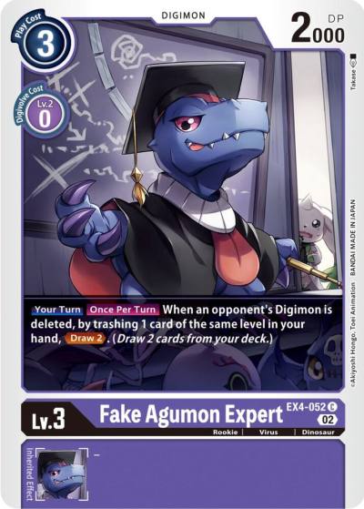 Fake Agumon Expert EX4-052 C Alternative Being Booster Digimon card
