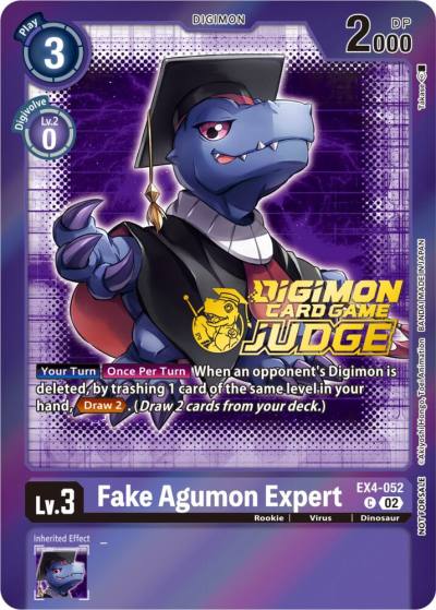 Fake Agumon Expert Judge Pack 4 EX4-052 C Alternative Being Booster Digimon card