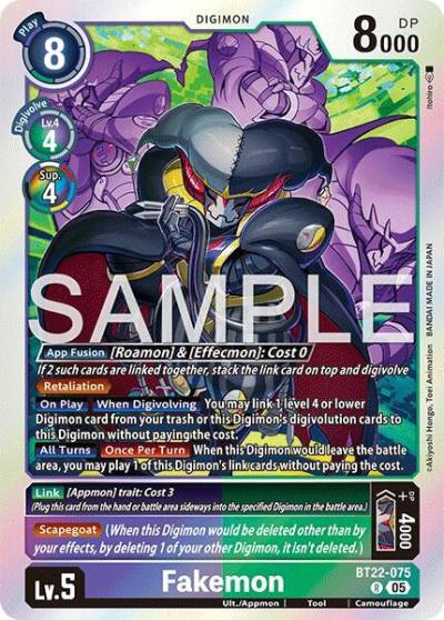 Fakemon BT22-075 R Cyber Eden Digimon card