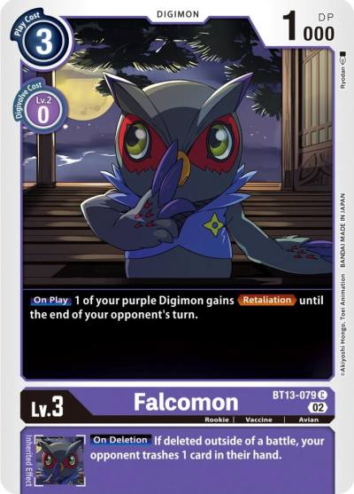 Falcomon BT13-079 C Versus Royal Knights Digimon card