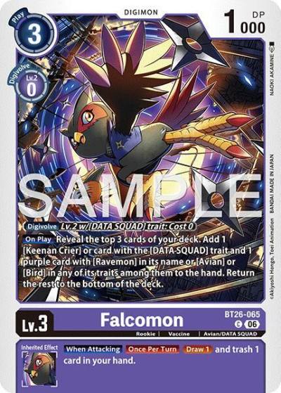 Falcomon BT26-065 C Timeless Bonds Digimon card