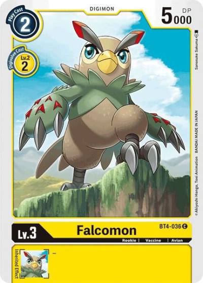Falcomon BT4-036 C Great Legend Digimon card