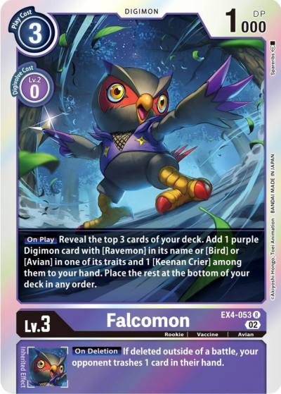 Falcomon EX4-053 R Alternative Being Booster Digimon card