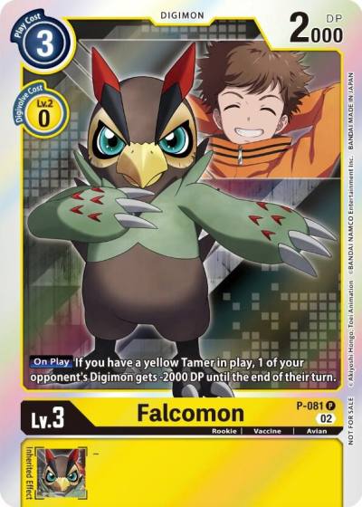Falcomon P-081 P Digimon Promotion Cards Digimon card