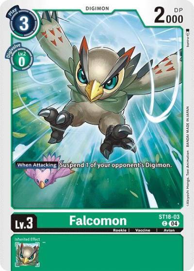 Falcomon ST18-03 C Starter Deck 18: Guardian Vortex Digimon card