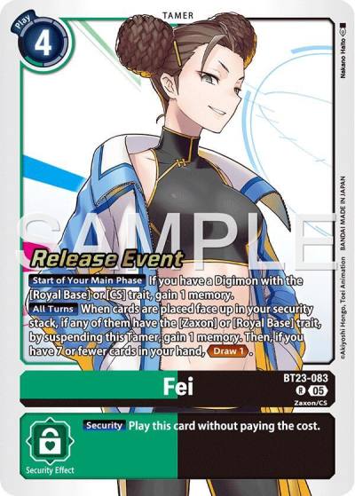Fei BT23-083 R Hackers' Slumber Release Event Cards Digimon card