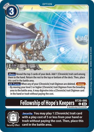 Fellowship of Hopes Keepers BT20-095 C Release Special Booster 2.5 Digimon card