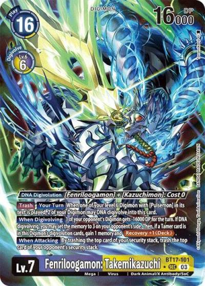 Fenriloogamon Takemikazuchi Alternate Art BT17-101 SEC Secret Crisis Digimon card