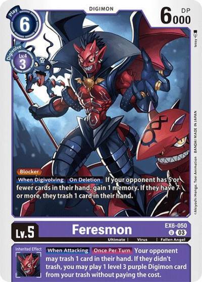 Feresmon EX6-050 U Infernal Ascension Digimon card