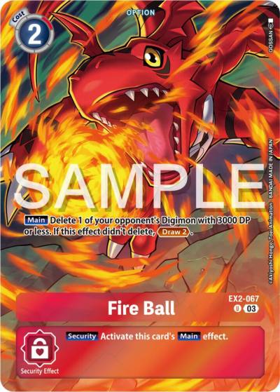 Fire Ball Bonus Pack EX2-067 U Starter Deck 17: Double Typhoon Advanced Deck Set Digimon card