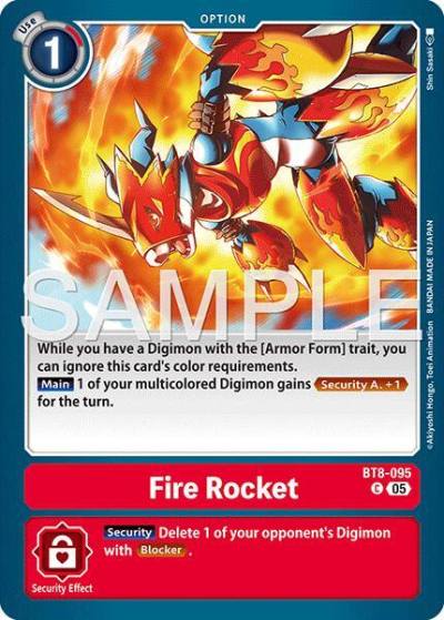 Fire Rocket Reprint BT8-095 C Advanced Booster Digimon Generation Digimon card