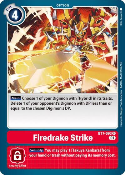 Firedrake Strike BT7-093 U Next Adventure Digimon card