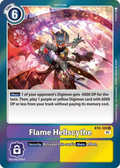 Flame Hellscythe BT8-109 R New Awakening Digimon card
