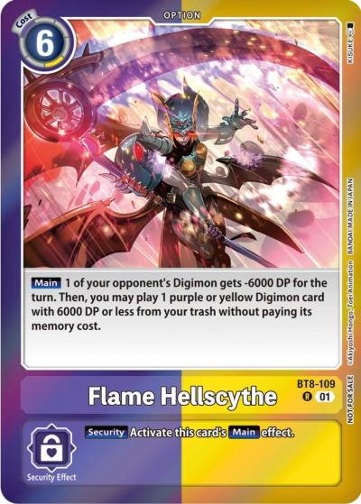 Flame Hellscythe Event Pack 5 BT8-109 R New Awakening Digimon card