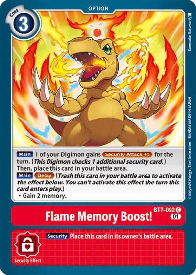 Flame Memory Boost BT7-092 C Next Adventure Digimon card